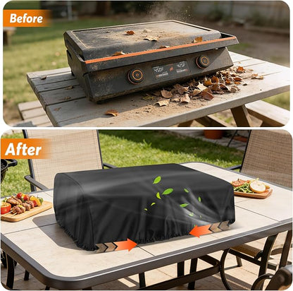 Grill Cover for Blackstone E-Series 22 Inch Electric Griddle 8001 | Waterproof Table Top BBQ Grill Cover for 22-Inch Blackstone, Heavy Duty Tabletop Griddle Accessories - 25" L×21" W×7" H