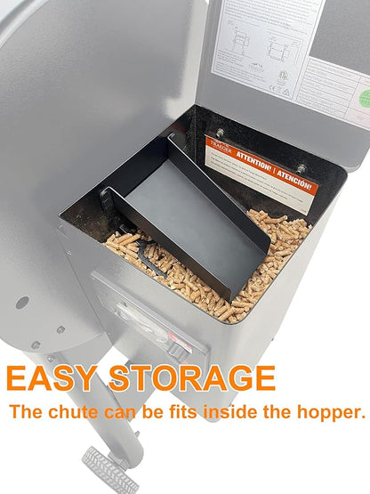 Pellet Smoker Magnetic Helper Chute: Effortless Pellet Collection, Accessories for Traeger and Pit Boss Grill, Magnetic Pellet Slide for Emptying Pellet Grill Hoppers