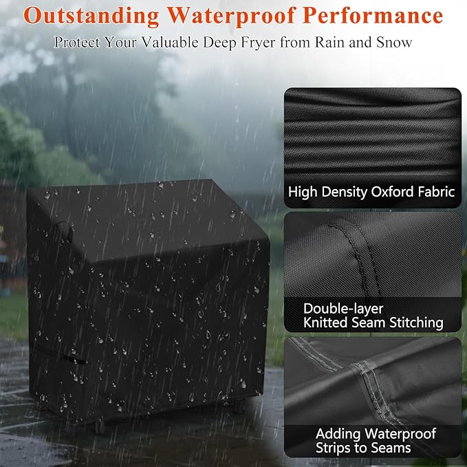 Cover for Vevor / Feasto Double Burners Propane Deep Fryer, Outdoor Waterproof Gas Deep Fryer Cover
