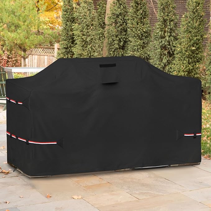 Bitubi 86 Inch Island Grill Cover - 600D Heavy Duty Waterproof All Weather Protection Extra Large Grill Cover,Black
