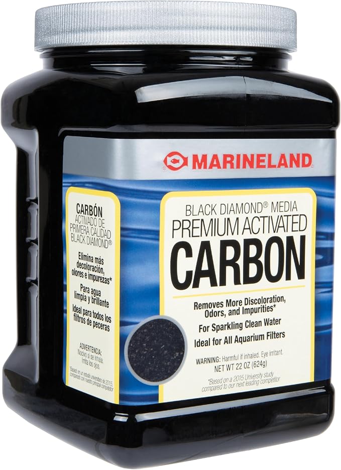 Marineland Black Diamond Premium Activated Carbon 22 Ounces, Filter Media for Aquariums