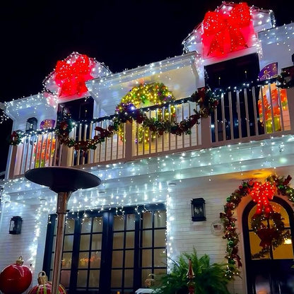 YEGUO 66ft 800 LED Icicle Lights Outdoor Waterproof, 160 Drops Icicle Christmas Light Connectable, 8 Modes White Icicle Xmas Lights with Timer Memory