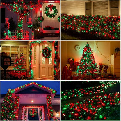 Christmas Lights 25FT 100 Count Incandescent Bulbs Red and Green Mini Lights with Green Wire for Christmas Tree, Garland, Wedding, Party, Home, Indoor & Outdoor Festival Decoration