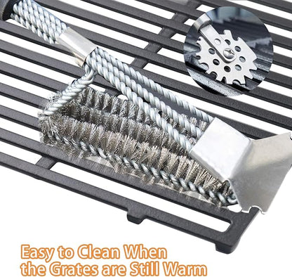 Grill Replacement Parts for Weber Genesis 300 Series, 7620, 7622, 7524 | Stainless Steel Flavorizer Bars, Heat Deflector and Cast Iron Grill Grates E310 E320 E330 S310 S320 S330 EP310 EP320 EP330