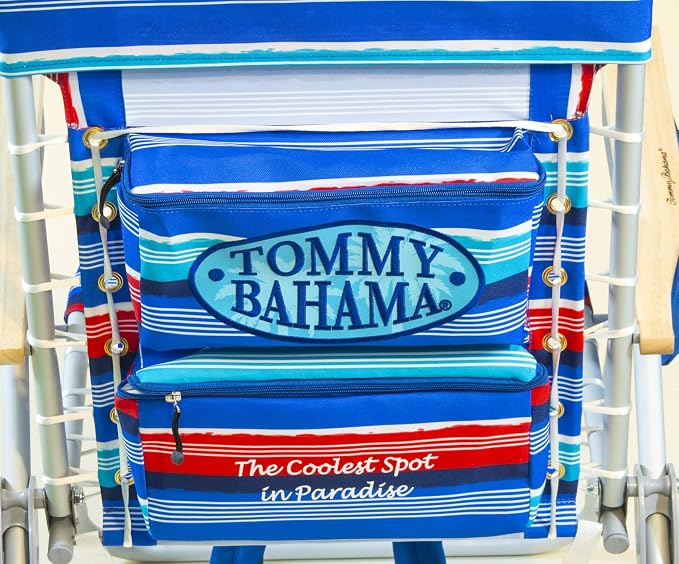 Tommy Bahama Hi-Boy 17" Seat Height 4-Position Lace-Up Suspension Folding Beach Backpack Chair