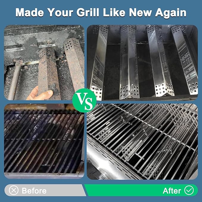 Grill Parts for Kitchenaid 740-0780 720-0745B 720-0745 720-0745A, Grill Grates & Grill Burners & Igniters & Flame Tamer for Kitchenaid 740-0780 4-Burner Built-in Propane Gas Grill