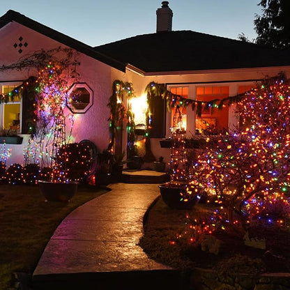 TW SHINE Christmas String Lights, 20FT 100 Count Incandescent White Wire Christmas Mini Lights, Waterproof Xmas String Lights for Outdoor Indoor Home Party Yard Decorations, Multi-Colored