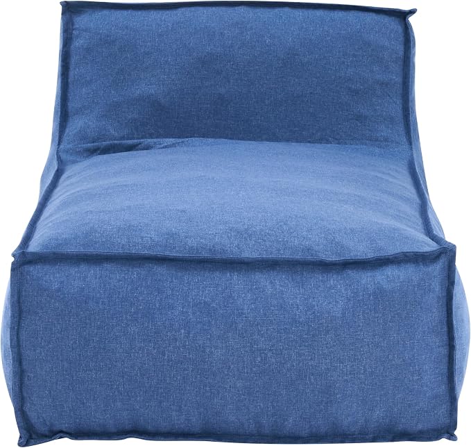 Christopher Knight Home Natty Outdoor Bean Bag Chair Set of 2, Fabric Bean Bag Chair for Adults and Kids, Indoor/Outdoor Sun Lounger, Patio Lounge Chair Set of 2, Navy Blue