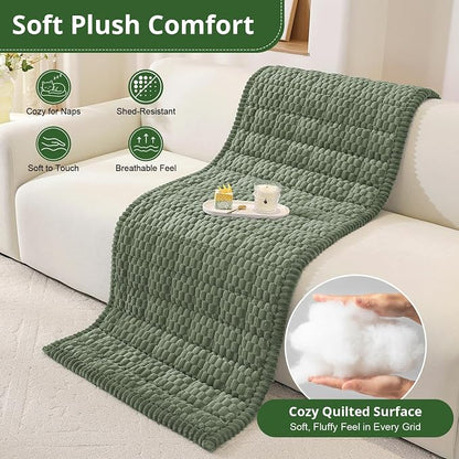 OstepDecor Couch Cover for Dogs, Washable Non Slip Sofa Cover for Pets | Soft Couch Covers for Sofa, Loveseat and Sectional, Furniture Protector Against Pet Hair & Dirt (27.6" x 70.9", Green)