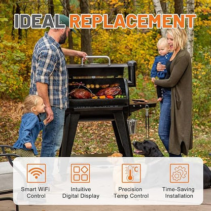 Pellet Grills Control Board 80145 Compatible with Pit Boss Pro Series II 1150 Wood Pellet Grills, Fits for Pit Boss PB1150PS2 Parts Control Board, with WiFi & Bluetooth