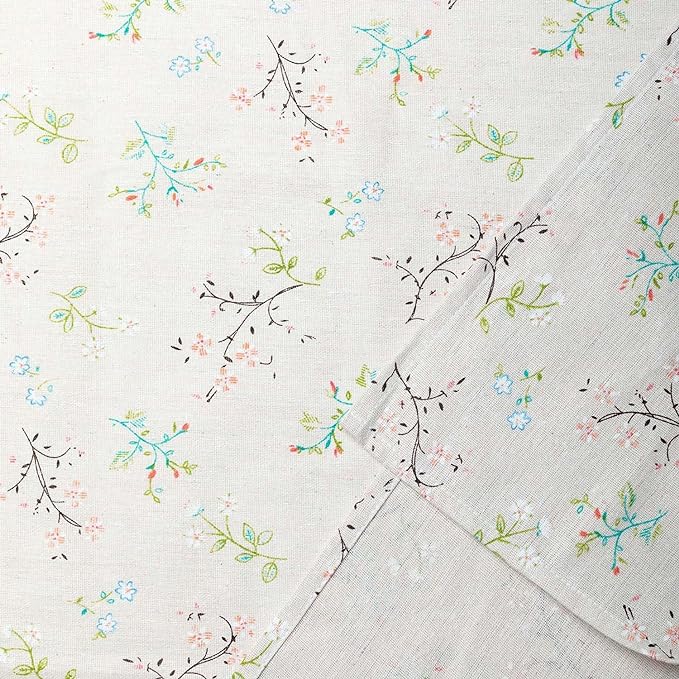 YiHomer Pastoral Round Tablecloth - 60 Inch Dia. Table Cloth - Washable Table Cover with Dust-Proof Wrinkle Resistant for Restaurant, Picnic, Bistro, Indoor and Outdoor Dining, Gardenia