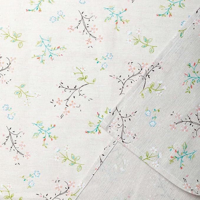 YiHomer Pastoral Square Tablecloth - 52 x 52 Inch Table Cloth - Washable Table Cover with Dust-Proof Wrinkle Resistant for Restaurant, Picnic, Bistro, Indoor and Outdoor Dining, Gardenia