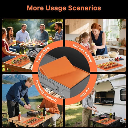 36" Silicone Griddle Cover for Blackstone and 16" Griddle Tools Mat for Blackstone,Food Grade Silicone Mat |Thick & Heavy-Duty Full Wrap-Around Protection | Anti-Dirt & Rust (36 inches + 16 inches)