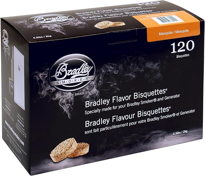 Bradley Smoker Bisquettes for Grilling and BBQ, Mesquite Special Blend, 120 Pack