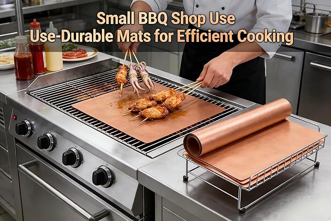 3-Pack Heavy Duty Non-Stick Grill Mats - Reusable BBQ Sheets for Gas, Charcoal & Electric Grills