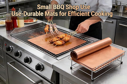 3-Pack Heavy Duty Non-Stick Grill Mats - Reusable BBQ Sheets for Gas, Charcoal & Electric Grills