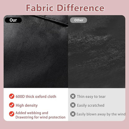 98 in Island Grill Cover,98 Inch Island BBQ Grill Head Cover,600D Oxford Cloth Heavy Duty Waterproof Suitable for Outdoor Island Grill BBQ Black