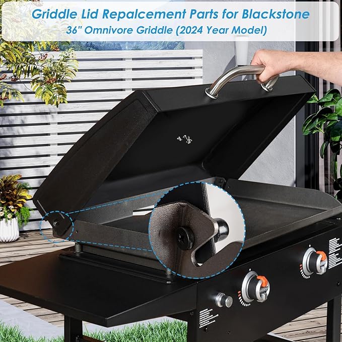 Upgrade Hinged Lid for Blackstone 1517 28 Inch Omnivore Griddle (2024 Model), 5857 Griddle Hood Flat Top Lid for Blackstone 28" 2206 2269 Grill Hood
