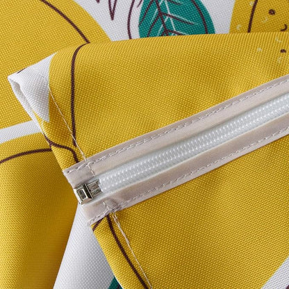 SUQ I OME Patio Umbrella Tablecloth, Lemon, 60'' Round with Zipper | With Hole and Zipper, Zippered, Spring Summer, For Backyard Circular Table, BBQs Picnic
