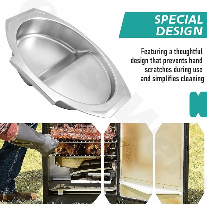 Small Water Bowl for Masterbuilt 30-inch Digital Electric Vertical BBQ Smoker, Replace 9007170040 Water Bowl Models 20071117 20071218 20074517 MB20070421 MB20077018