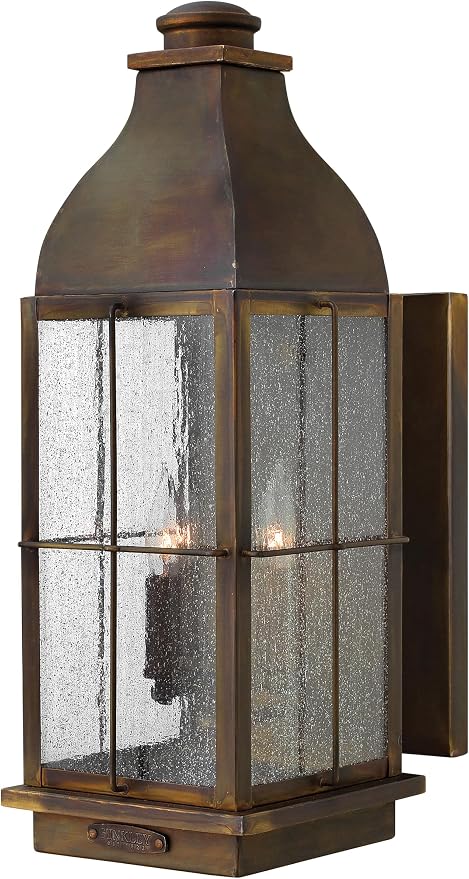Hinkley Bingham Large Wall Mount Outdoor Lantern w/Lumiglo, Sienna