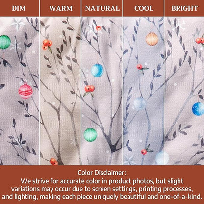 Maison d' Hermine Double Oven Mitt (7" x 35") 100% Cotton Heat Resistant BBQ Cooking Gloves with Loop for Thanksgiving Christmas Decorations Baking Cooking Barbeque Handling Hot Pan (Fairy Christmas)