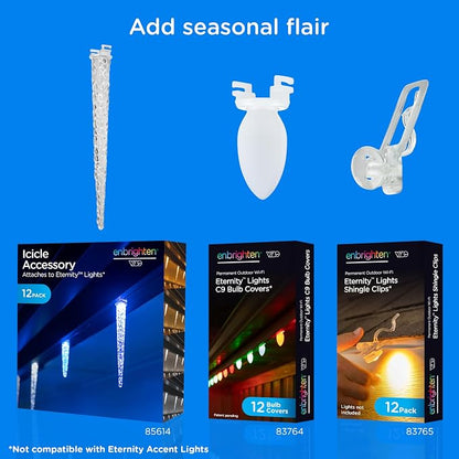Enbrighten Eternity Permanent Outdoor Lights, 50ft, 32 Lights, Smart (Pack of 2)