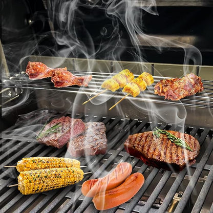 69866 Grill Warming Rack for Weber Spirit 200 Series & GS4 Spirit II 200 Series Fits Spirit E-210 S-210 E-220 S-220 with Front Controls Replacement for Weber 67026 7640 Stainless Steel Grill Top Rack