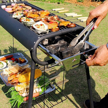 Camping Barbecue Grill Outdoor Portable Charcoal Grills Foldable Barbecue Grill for Camping Patio Backyard Barbecue Charcoal Grill