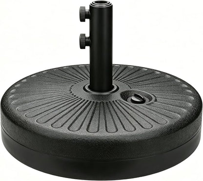 20 Inch 50 Lbs Fillable Heavy Duty Umbrella Base, Stable Outdoor Stand, Durable Holder for Lawn Patio Deck and Poolside Parasols, Black50
