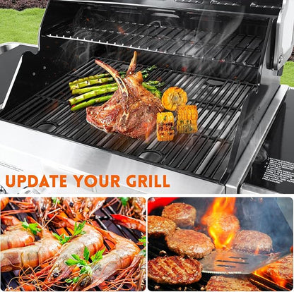GGC 17 Inch Grill Grates Replacement for Nexgrill 4&5 Burner 720-0830H 720-0783E 720-0670A 720-888N, Kenmore 41516106210, Charbroil 463241113, 2PCS Cast Iron Cooking Grates(17" x 13 1/4" Each)