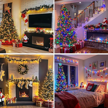 JMEXSUSS 500 LED Color Changing Christmas Lights Outdoor with Remote | 173ft Warm White & Multicolor String Lights, Waterproof Christmas Tree Lights Plug in for Party Christmas Indoor Decor