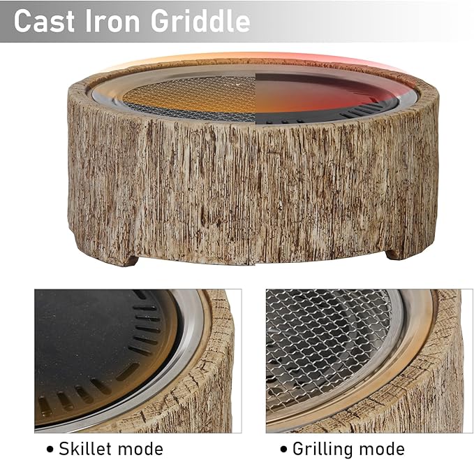 Afterglow 15 Inches Charcoal Grill Barbecue Smoker Stove Tabletop BBQ Outdoor Party for Patio Garden Backyard Decking Camping, Brown