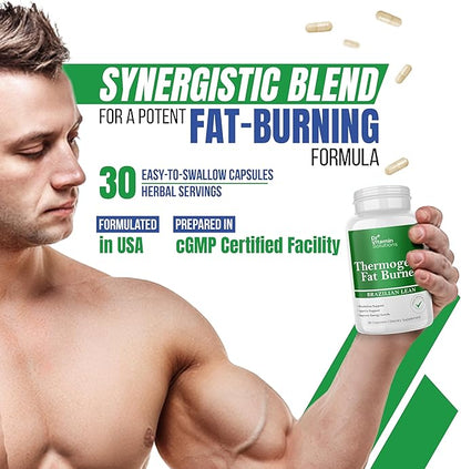 Thermogenic Fat Burner for Women and Men - Brazilian Lean Diet Pills | Appetite Suppressant & Metabolism Booster w/Green Tea, Garcinia, ACV | Belly Fat, Energy & Bloating Support, Non-GMO, Made in USA