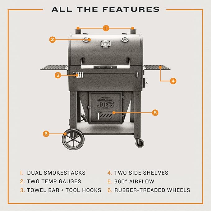 Oklahoma Joe's Marshal Centerbox Smoker, Black - 23202164