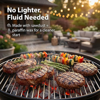 Natural Fire Starter Cubes: Premium Fire Starters Squares - Quick Ignition Odorless Firestarter Blocks for Grills Campfire Fireplaces BBQ Outdoor Firepits & Wood Stoves - 180 pcs