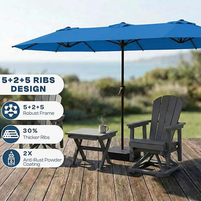 15FT Large Patio Umbrella with Base Included