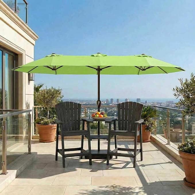 15FT Large Patio Umbrella with Base Included