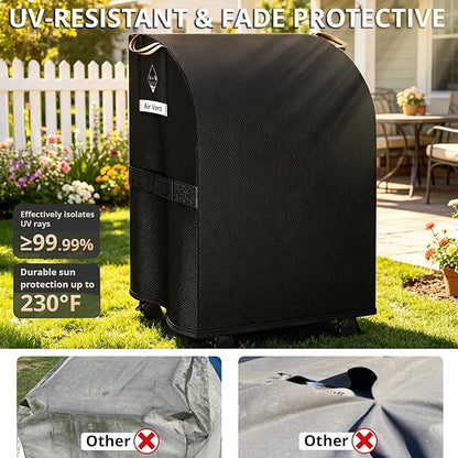 [Upgraded 800D Heavy Duty Fabric]40 Inch Small Grill Cover for Outdoor Grill,Waterproof outdoor grill cover,Windproof & UV-Resistant BBQ Barbecue Cover for Weber,Char-Broil,Brinkmann,Holland and More