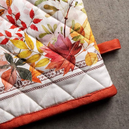 Maison d'Hermine Oven Gloves 100% Cotton Oven Mitt (7" x 13", Pack of 1) | With Loop Heat Resistant BBQ Cooking Gloves Baking Kitchen Handling Hot Pans Thanksgiving Christmas - Amarante