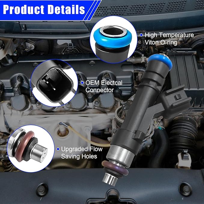 Set of 8 Fuel Injectors for Ford F-150 Mustang 5.0L Coyote 2011-2017 5.2L Voodoo 2015-2018 OE 0280158227 FJ1132 BR3Z9F593A Direct Fit