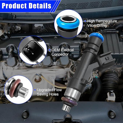 Set of 8 Fuel Injectors for Ford F-150 Mustang 5.0L Coyote 2011-2017 5.2L Voodoo 2015-2018 OE 0280158227 FJ1132 BR3Z9F593A Direct Fit