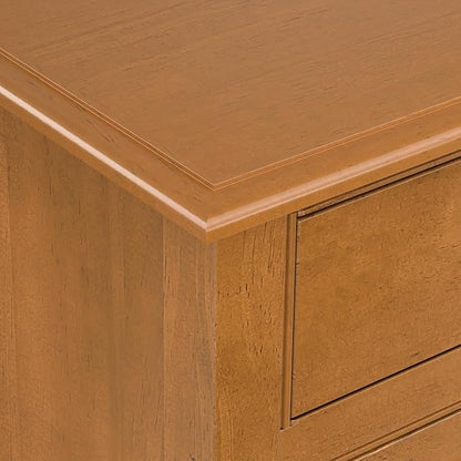 SIMPLIHOME Connaught 40" Solid Wood Cabinet in Light Golden Brown | Traditional slim entryway and living room organizer for hats, gloves, shoes and keys with space-saving storage design.