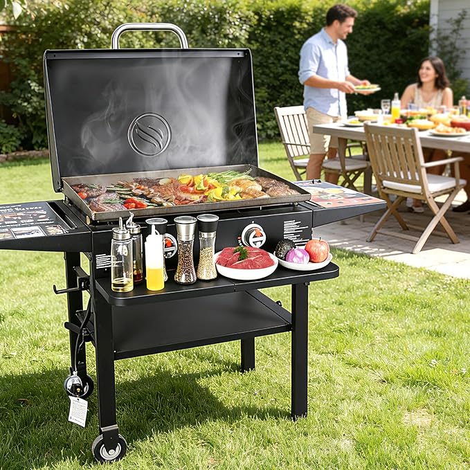 29 X 7 Folding Front Shelf for Blackstone 28 inch griddle 1883 2415 2311 2269, Easy-Check Fit Accessory for Outdoor Cooking or Use