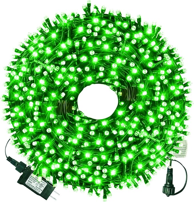 105FT 300 LED Christmas String Lights, End to End Plug 8 Modes | Christmas Lights UL Certified Outdoor Indoor Fairy Light Tree, Patio, Garden, Party, Wedding, Holiday (Green)