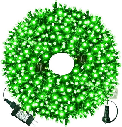 105FT 300 LED Christmas String Lights, End to End Plug 8 Modes | Christmas Lights UL Certified Outdoor Indoor Fairy Light Tree, Patio, Garden, Party, Wedding, Holiday (Green)