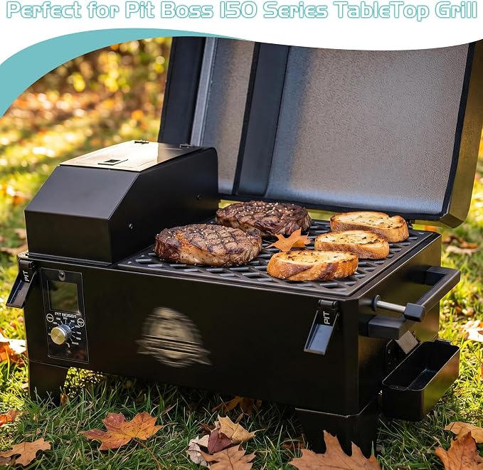 Grill Grates for Pit Boss 150 Series Smoker Parts Cast Iron Cooking Grid PB150 PB150PPG 150PPS PB150PPGS Smoking Rack Portable Tabletop Wood Pellet Replacement BBQ Accessory