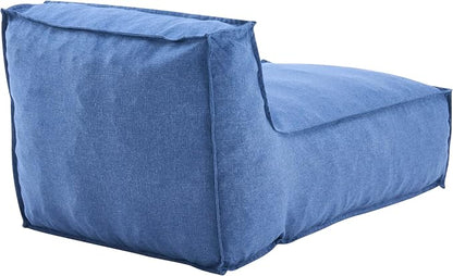 Christopher Knight Home Natty Outdoor Bean Bag Chair Set of 2, Fabric Bean Bag Chair for Adults and Kids, Indoor/Outdoor Sun Lounger, Patio Lounge Chair Set of 2, Navy Blue