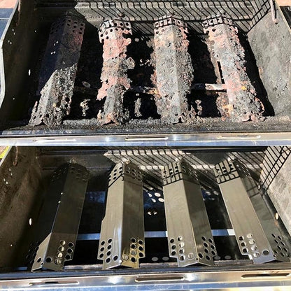 Grill Replacement Parts for Charbroil 4 Burner 463436215, 463439915, 463436213, 463436214, G432-001N-W1, 16 7/8" Cast Iron Grill Grates, Burner Tubes, Heat Plates, Carryover Tubes, Igniters.