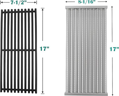 Cast Iron Grill Grates and Stainless Steel Emitter Plates for Charbroil Commercial Infrared 3 Burner 463242516 463242515 466242515 466242615 463243016 463367516 463367016 466242516 463342620